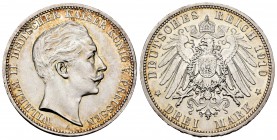 Germany. Prussia. Wilhelm II. 3 mark. 1910. Berlin. A. (Km-527). Ag. 16,66 g. Slightly cleaned. AU. Est...45,00.   

SPANISH DESCRIPTION: Alemania. Pr...