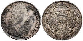 Austria. Karl VI. 1 thaler. 1739. Kremnitz. KB. (Dav-1062). Ag. 28,77 g. Original luster on reverse. Almost XF/XF. Est...320,00.   

SPANISH DESCRIPTI...