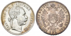 Austria. Franz Joseph I. Florin. 1879. (Km-2222). Ae. 12,34 g. Minor nicks on edge. AU. Est...40,00.   

SPANISH DESCRIPTION: Austria. Franz Joseph I....