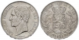 Belgium. Leopold I. 5 francs. 1851. (Km-17). Ag. 25,01 g. Minor nicks on edge. Choice VF. Est...50,00.   

SPANISH DESCRIPTION: Bélgica. Leopold I. 5 ...