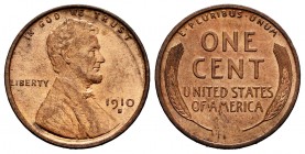 United States. 1 cent. 1910. San Francisco. S. (Km-123). Ae. 3,01 g. Scarce. AU. Est...90,00.   

SPANISH DESCRIPTION: Estados Unidos. 1 cent. 1910. S...