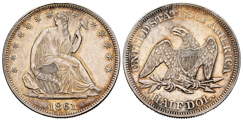 United States. Half dollar. 1861. Philadelphia. (Km-A68). Ag. 12,43 g. Seated Li...