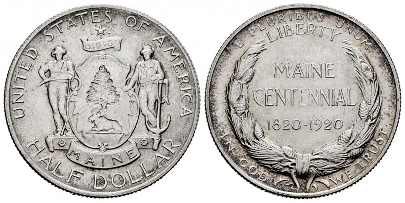 United States. Half dollar. 1920. (Km-146). Ag. 12,48 g. Maine Centenional. It r...