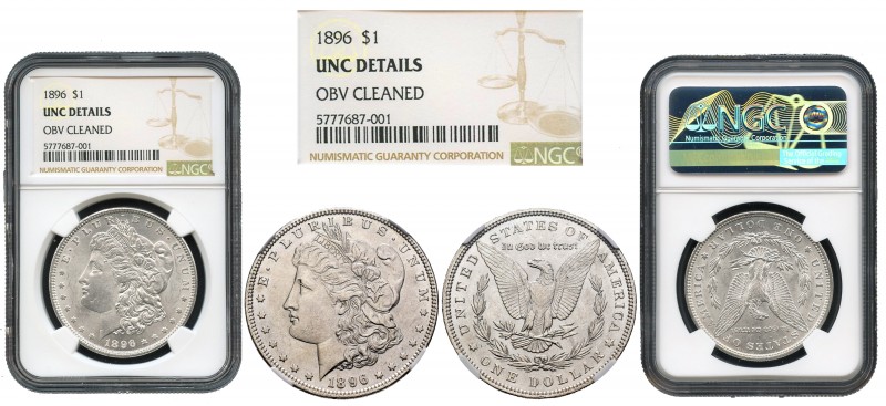 United States. 1 dollar. 1896. Philadelphia. (Km-110). Ag. 26,71 g. Minor marks....