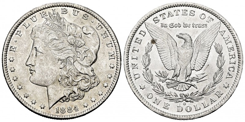 United States. 1 dollar. 1884. New Orleans. O. (Km-110). Ag. 26,71 g. Minor mark...