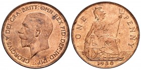 Great Britain. George V. 1 penny. 1930. (Km-838). Ae. 9,59 g. Original luster. Almost UNC/UNC. Est...60,00.   

SPANISH DESCRIPTION: Gran Bretaña. Geo...