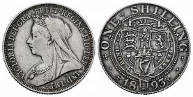 Great Britain. Victoria Queen. 1 shilling. 1893. (Km-780). Ag. 5,60 g. VF. Est...35,00.   

SPANISH DESCRIPTION: Gran Bretaña. Victoria. 1 shilling. 1...