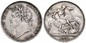 Great Britain. George IV. 1 crown. 1821. (Km-680.1). (Dav-104). Ag. 28,06 g. Minor nicks on edge. VF. Est...150,00.   

SPANISH DESCRIPTION: Gran Bret...