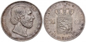 Low Countries. Wilhelm II. 2 1/2 gulden. 1871. (Km-82). Ag. 24,88 g. Choice VF. Est...60,00.   

SPANISH DESCRIPTION: Países Bajos. Wilhelm II. 2 1/2 ...