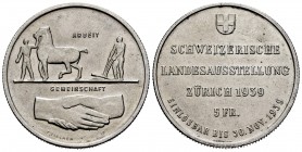 Switzerland. 5 francs. 1939. (Km-43). Ag. 19,55 g. 4th Swiss National Exhibition in Zurich. Almost UNC. Est...45,00.   

SPANISH DESCRIPTION: Suiza. 5...