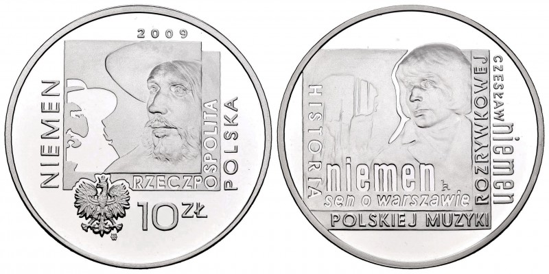 Poland. 10 zlotych. 2009. MW. (Km-Y686). Ag. 14,04 g. PR. Est...20,00.   

SPANI...