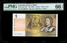 Australia. 1 dollar. 1983. (P-42d). Slabbed by PMG as 66 EPQ (Gem Uncirculated). Est...30,00.   

SPANISH DESCRIPTION: Australia. 1 dollar. 1983. (P-4...