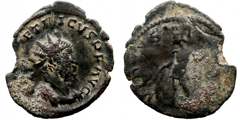 IMPERIO ROMANO
TÉTRICO I
Antoniniano. VE. R/(VIRTVS AVGG.) 2,64 g. RIC.148. Co...