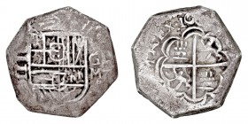 MONARQUÍA ESPAÑOLA
FELIPE III
4 Reales. AR. Granada M. (1609) Valor IIII a la izq. y G-M a la der. 13,16 g. (CAL.206) Muy rara. BC+