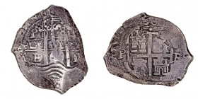 MONARQUÍA ESPAÑOLA
CARLOS II
8 Reales. AR. Potosí E. (1669) 24,67 g. CAL.344. Concreciones limpiadas. BC+