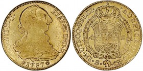 MONARQUÍA ESPAÑOLA
CARLOS III
4 Escudos. AV. Sevilla CM. 1787. 13,46 g. CAL.411. MBC/MBC+