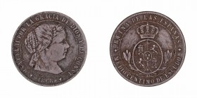 MONARQUÍA ESPAÑOLA
ISABEL II
1/2 Céntimo de Escudo. AE. Jubia OM. 1868. 1,24 g. CAL.674. MBC-