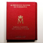 LA PESETA
JUAN CARLOS I
III Exposición Nacional de Numismática, Madrid 1987. Cartera oficial (1 y 200 Pesetas + medalla FNMT) SC