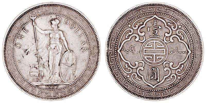 MONEDAS EXTRANJERAS
GRAN BRETAÑA
Dólar de Comercio. AR. Bombay. 1899 B. (Trade...