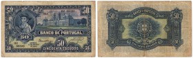 BILLETES
PORTUGAL
50 Escudos. 13 Enero 1925. P.136. Muy escaso. BC+