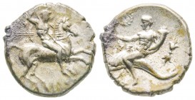 Calabria, Tarentum, Nomos, 273-235 BC, AG 6.52 g. 
Ref : Vlasto 713-9
EF