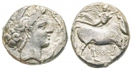 Campania, Neapolis, Estátera, 340-241 BC, AG 6.85 g.
Ref : Sear 300
VF/XF
