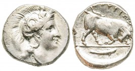 Lucania, Thourioi, Stater, 400-350 BC, AG 7.8 g.
Ref : SNG ANS 1002–14
XF