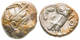 Attica, Athens, Tetradrachm, 393-300 BC, AG 17.06 g.
Ref : Sear 2537, BMC 11 44
VF/XXF