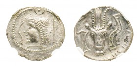 Arabia Felix, Kingdom Ḥimyarites, Drachm, I cent BC, AG 2.69 g.
Ref : SNG ANS 1541
NGC Choice AU 5/5 - 3/5