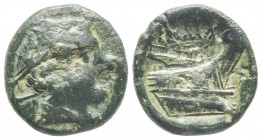 Roman Republic, Semiuncia, 217-215 BC, AE 4.59 g.
Ref : Crawford 38/7
VF