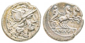 Roman Republic, C. Maianius, Denarius, 153 BC, AG 3.54 g.
Ref : Crawford 203
VF