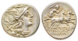 Roman Republic, P. Cornelius Sulla, Denarius, 151 BC, AG 3.79 g.
Ref : Crawford 205/1
AU
