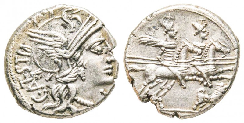 Roman Republic, C. Antestius, Denarius, 146 BC, AG 3.7 g. 
Ref : Crawford 219/1a...