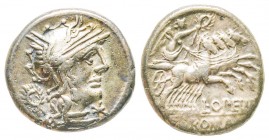 Roman Republic, M. Opimus, Denarius, 134 BC, AG 3.83 g.
Ref : Crawford 254/1
XF