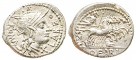 Roman Republic, Q. Fabius Labeo, Denarius, 124 BC, AG 3.99 g.
Ref : Crawford 273/1, Syd. 532
XF