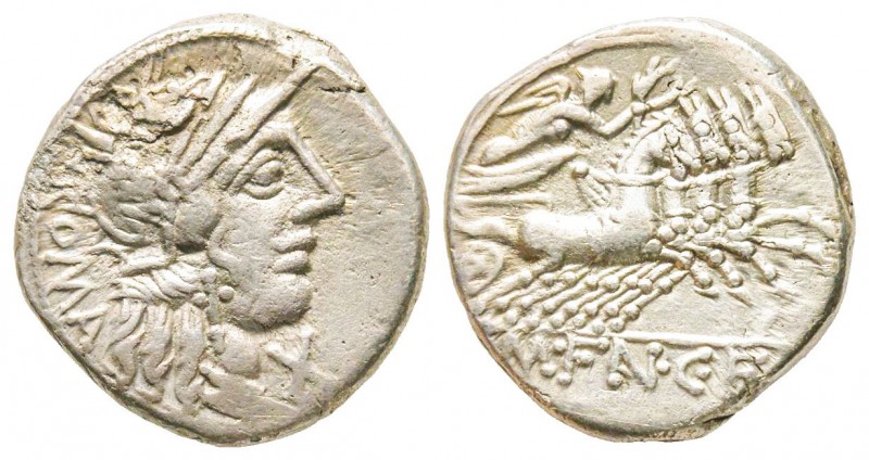 Roman Republic, M. Fannius C.f., Denarius, 149 BC, AG 3.8 g.
Ref : Crawford 275/...