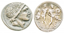 Roman Republic, L. Memmius, Denarius, 109-108 BC, AG 3.81 g.
Ref : Crawford 304/1
VF/XF