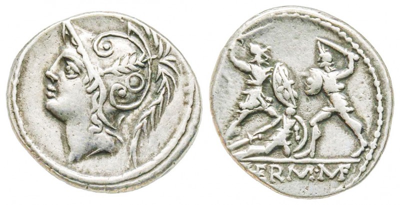 Roman Republic, Minucius. Q. Minucius Thermus M.f., Denarius, 103 BC, AG 3.94 g....