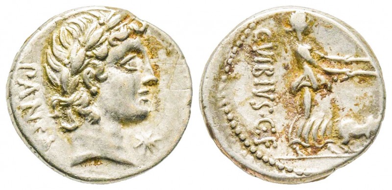 Roman Republic, Caius Vibius Pansa, Denarius, 90 BC, AG 4.1 g.
Ref : Crawford 34...