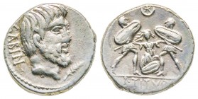 Roman Republic, L. Tituri L.f. Sabinus, Denarius, 89 BC, AG 4.28 g.
Ref : Crawford 344/2b
VF/XF