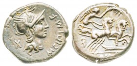 Roman Republic, C. Annius, Denarius, 82-81 BC, AG 3.85 g. 
Ref : Crawford 366/1b
XF