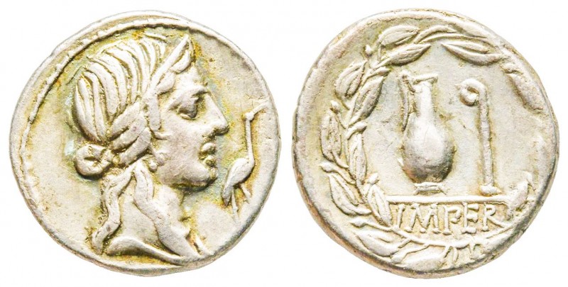 Roman Republic, Q. Caecilius Metellus Pius, Denarius, 81 BC, AG 3.80 g.
Ref : Cr...