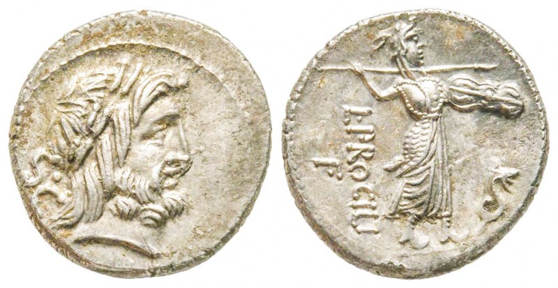 Roman Republic, L. Procilius, Denarius, 80 BC, AG 3.85 g.
Ref : Crawford 379/1, ...