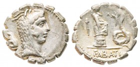 Roman Republic, Lucius Roscius Fabatus, Denarius, 64 BC, AG 3.68 g.
Ref : Crawford 412/1
XF, graffiti