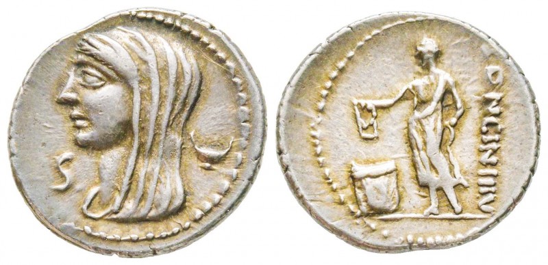 Roman Republic, L. Cassius Longinus, Denarius, 60-63 BC, AG 4 g.
Ref : Crawford ...