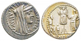 Roman Republic, L. Aemilius Lepidus Paullus, Denarius, 62 BC, AG 4 g. 
Ref : Crawford 415/1
XF