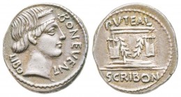 Roman Republic, L. Scribonius Libo, Denarius, 62 BC, AG 4.1 g.
Ref : Crawford 416/1a
XF
