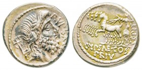 Roman Republic, Plautius, Denarius, 60 BC, AG 3.26 g.
Ref : Crawford 420/1
XF