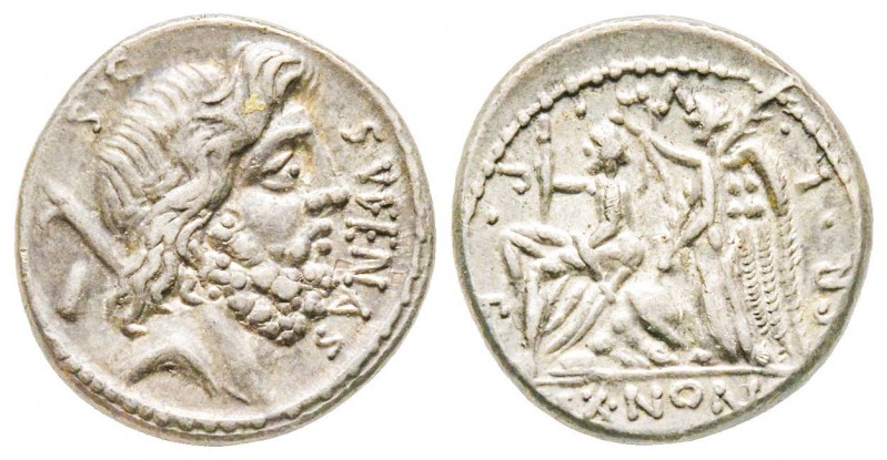 Roman Republic, M. Nonius Sufenas, Denarius, 59 BC, AG 3.81 g. 
Ref : Crawford 4...