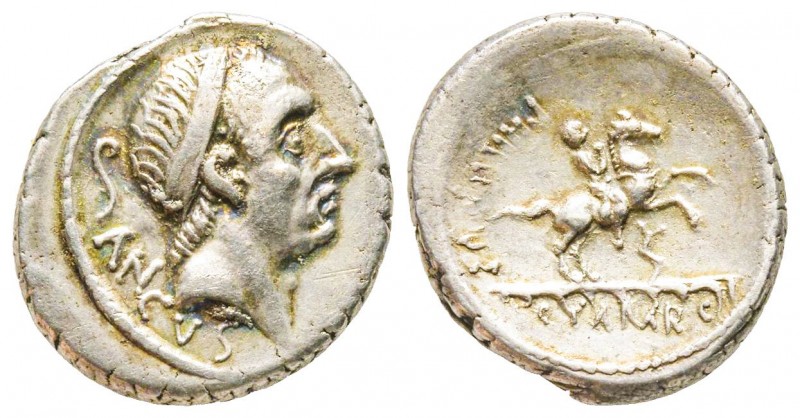 Roman Republic, L. Marcius Philippus, Denarius, 56 BC, AG 3.9 g. 
Ref : Crawford...